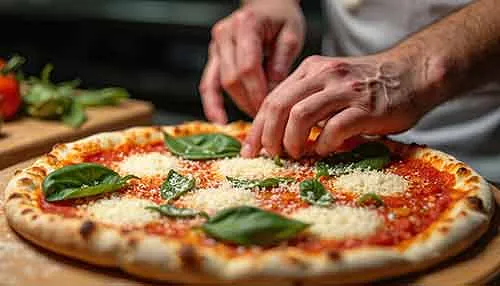 Pizza Zubereitung