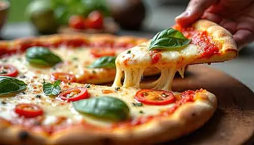 Pizza servieren